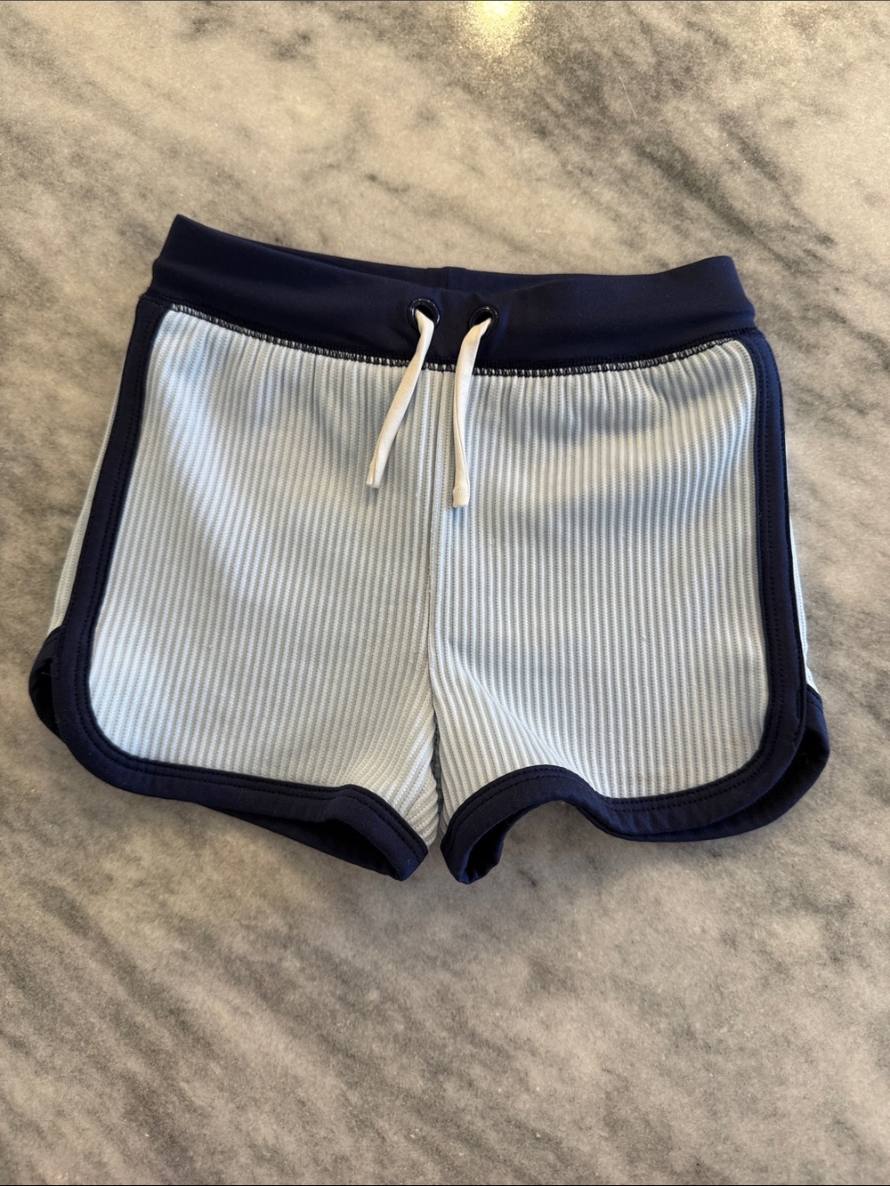 Cat & Jack Light Blue and Navy Kids Swim Trunks